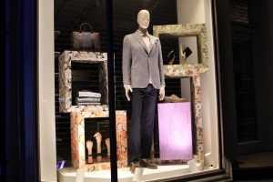Matches fashion wallflower visual merchandising window display bespoke prop manufacture