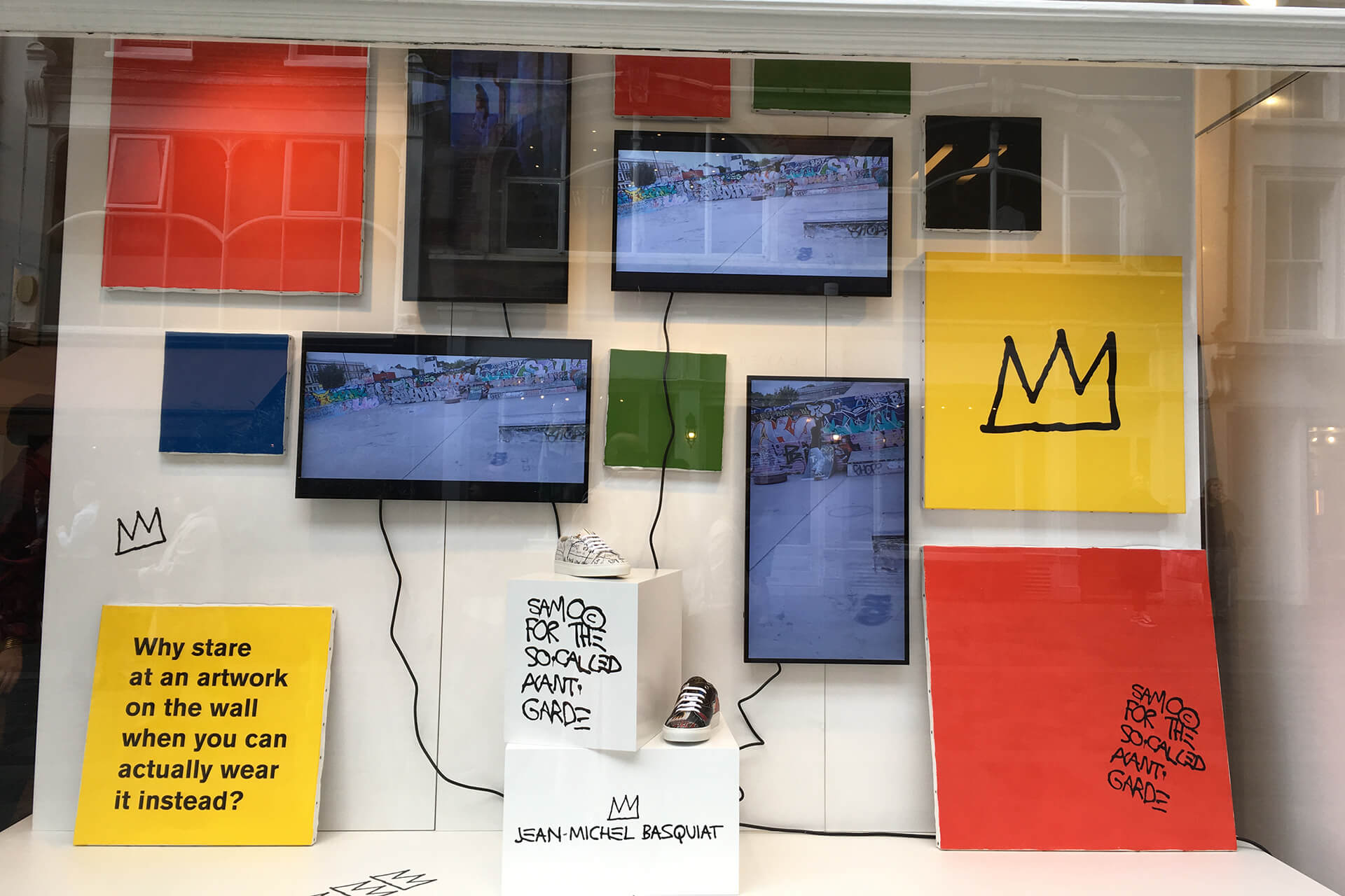 Browns Basquiat visual merchandising retail design window display bespoke props prop manufacture
