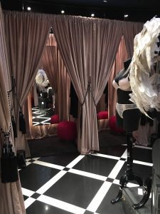 Victoria’s secret fitting rooms pop up retail design bespoke manufacturing company visual merchandising