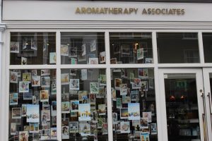 Aromatherapy Associates window display retail display visual merchandising retail design