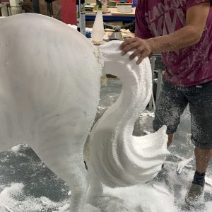 Hello Flamingo - Poly Carving