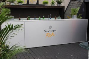 Hotel Creative Veuve Cliquot champagne bar pop up retail design event bespoke props visual merchandising